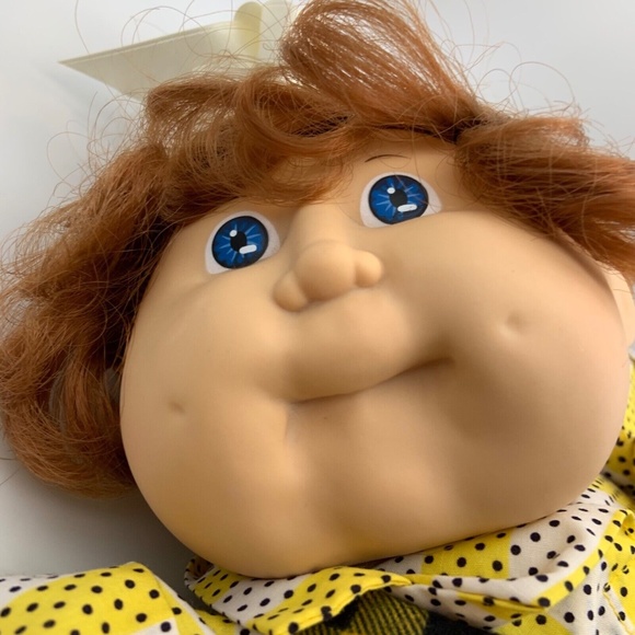 Vintage Cabbage Patch Kids Red Head & Blue Eyed Girl Original Plaid Outfit - Picture 8 of 16